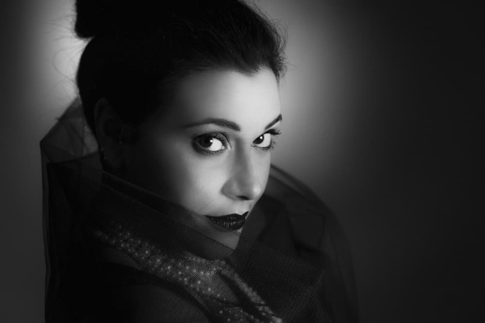 Elegant Mystery Woman by Peppe Tambè — canvas wall art