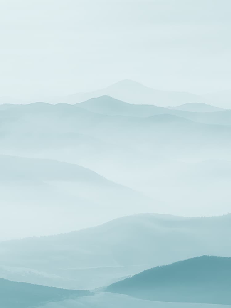 Serene Layered Mountains by Frank Ma — canvas wall art