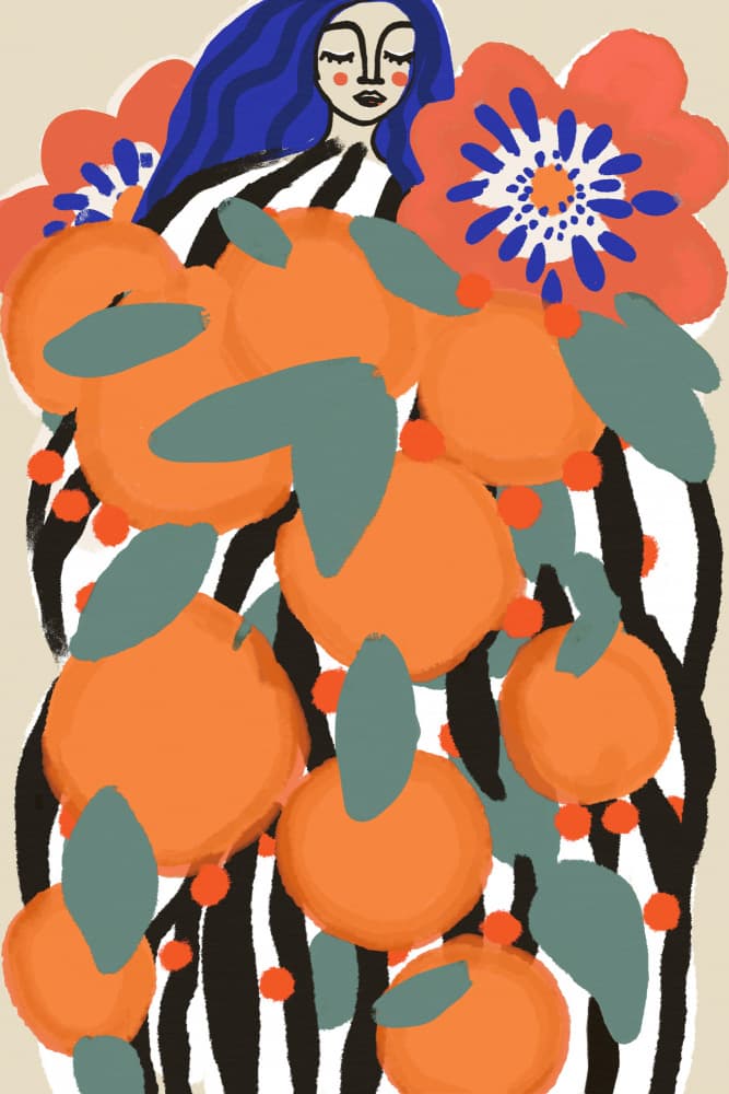 Fruit Princess by Treechild — canvas wall art