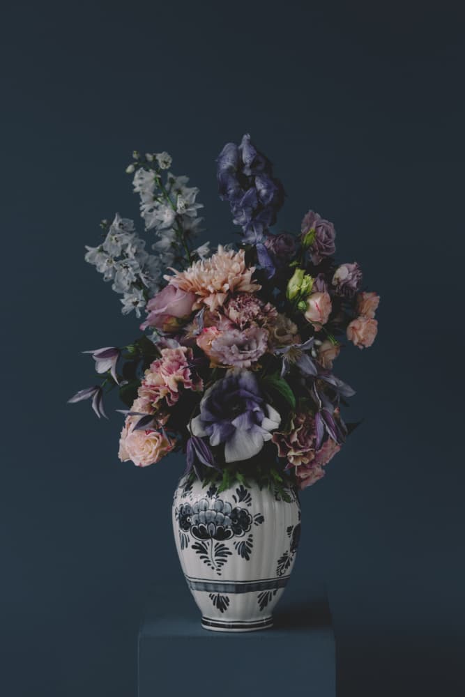 Moody Floral Arrangement by Masha Bakker Matijevic — canvas wall art