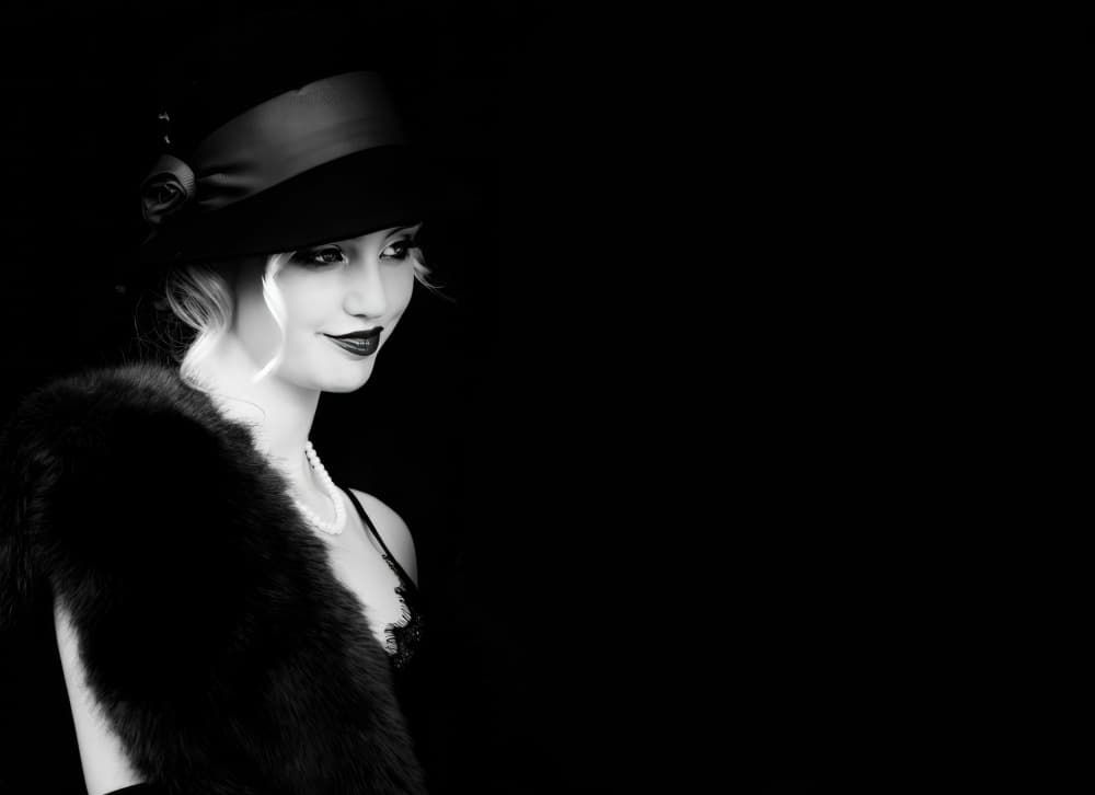 Flapper Girl Glamour by Lee Kershaw — canvas wall art