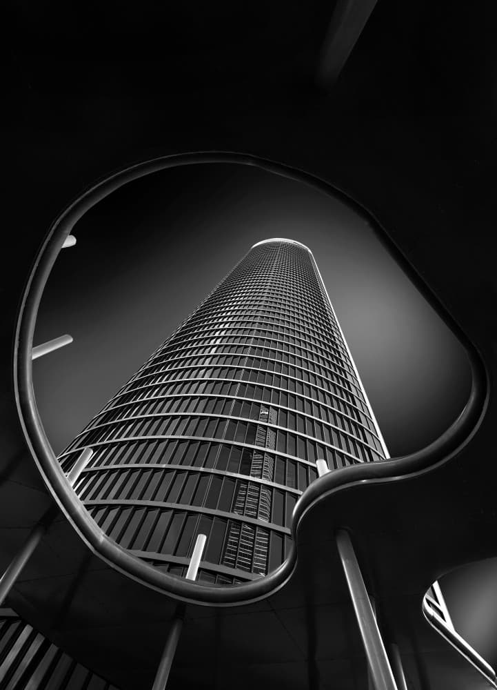Framed Skyscraper View by Jorge Pimenta — canvas wall art