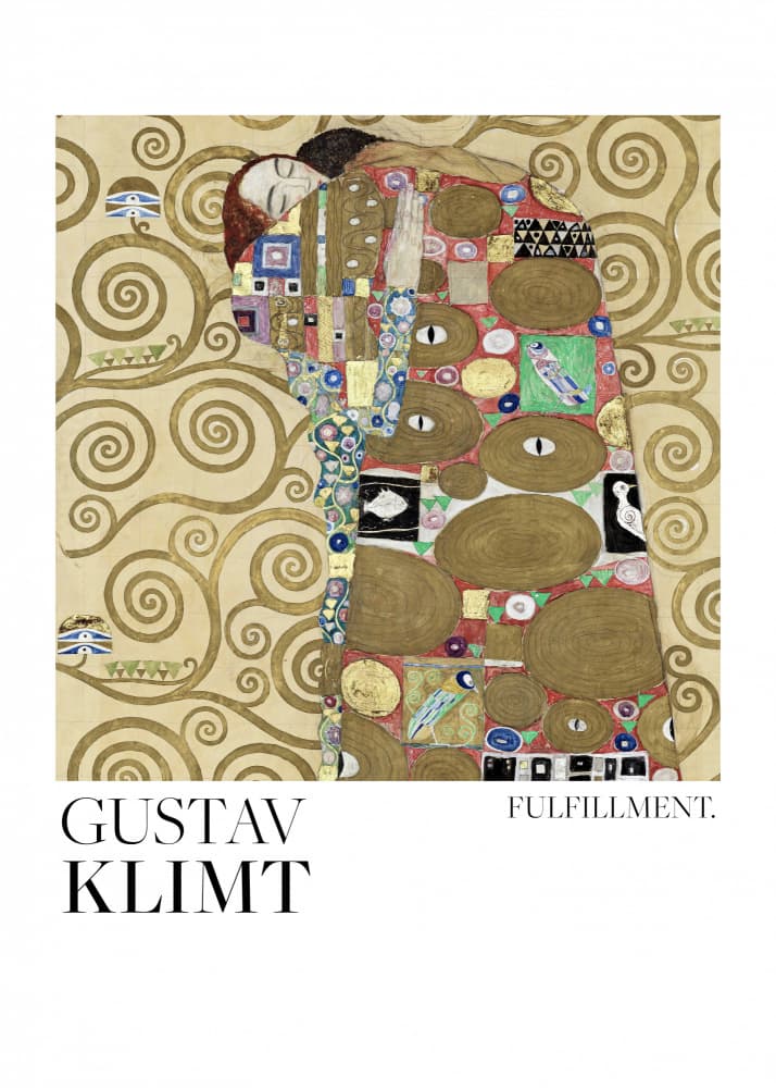 Fulfillment (1910–1911) Poster 2 by Gustav Klimt — canvas wall art