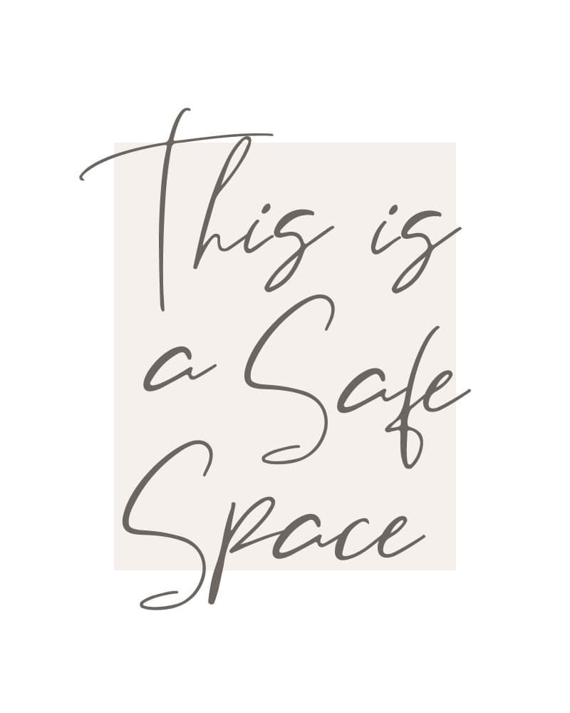 Peaceful Safe Space Quote by KsanaKalpa — canvas wall art