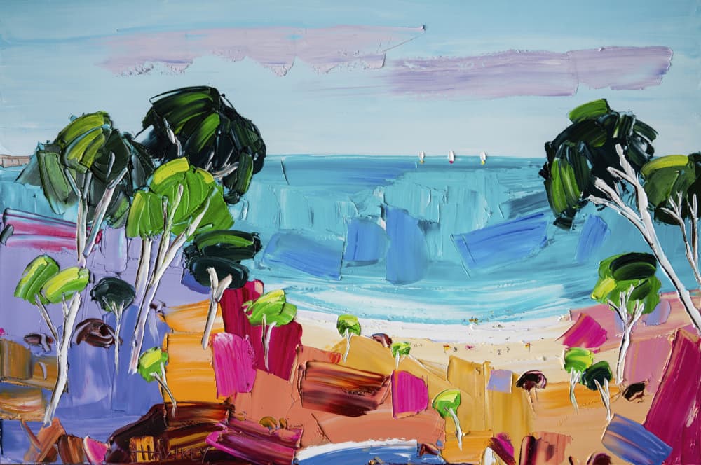 Vibrant Coastal View by Angela Hawkey — canvas wall art