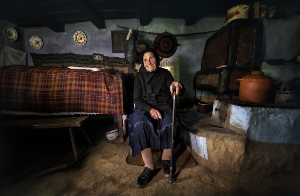 Smiling Village Woman by Grigore Roibu — canvas wall art