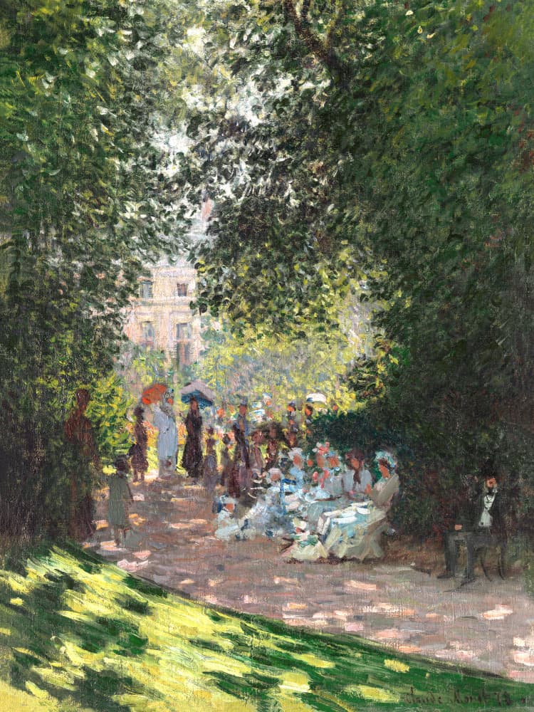 The Parc Monceau (1878) By Claude Monet by Claude Monet — canvas wall art