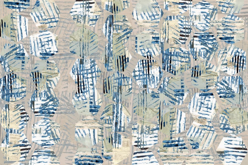 Modern Abstract Blue Pattern by cartissi — canvas wall art