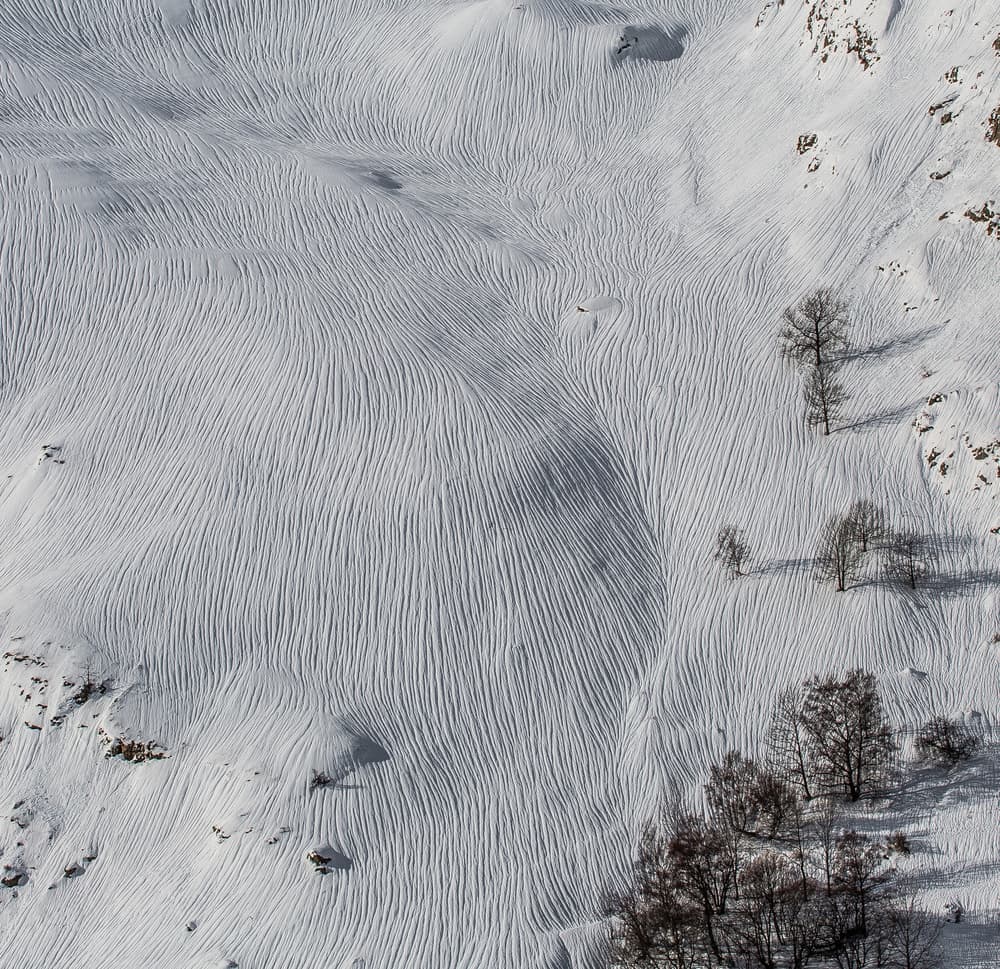 Snowy Mountain Patterns by Benjamin Trévillot — canvas wall art