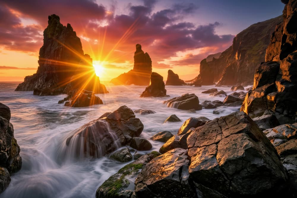 Dramatic Coastal Sunset by Antonyus Bunjamin (Abe) — canvas wall art