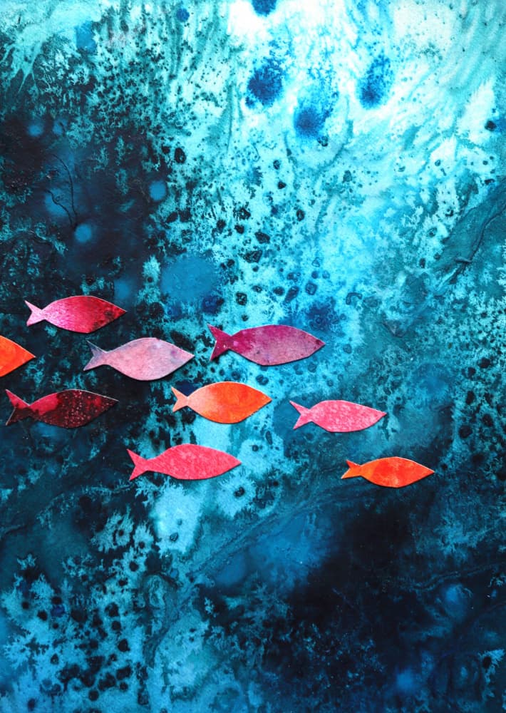 Colorful Ocean Fish by Ania Witwitzka — canvas wall art