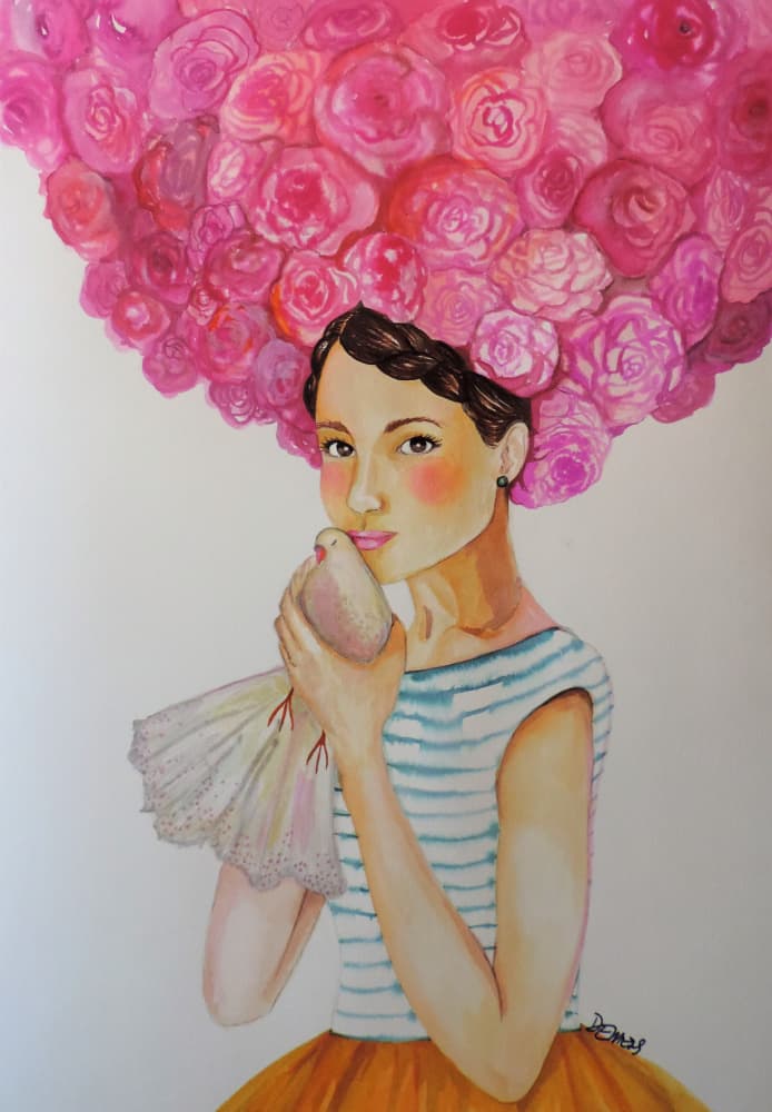 Audrey by Sylvie Demers — canvas wall art