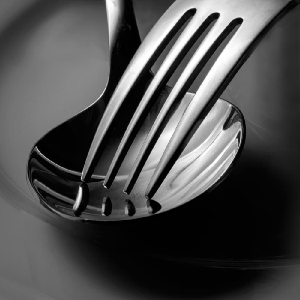Monochrome Silverware Art by Emel Sefer — canvas wall art