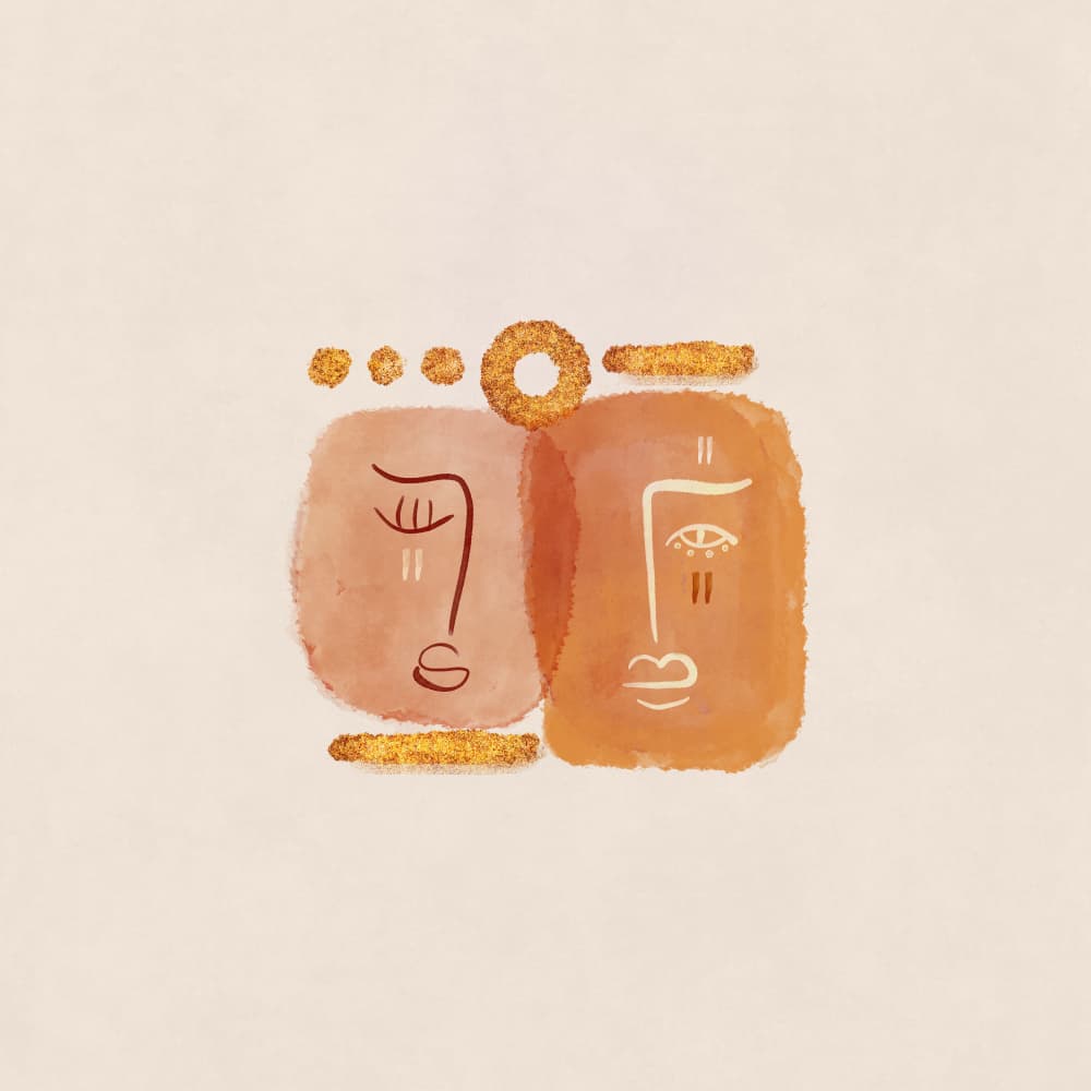 Soulful Visages by Emel Tunaboylu — canvas wall art