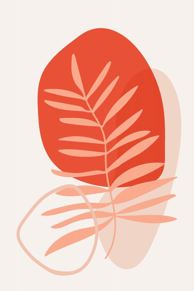 Terracotta Palm Shapes by Dina Dankers — canvas wall art