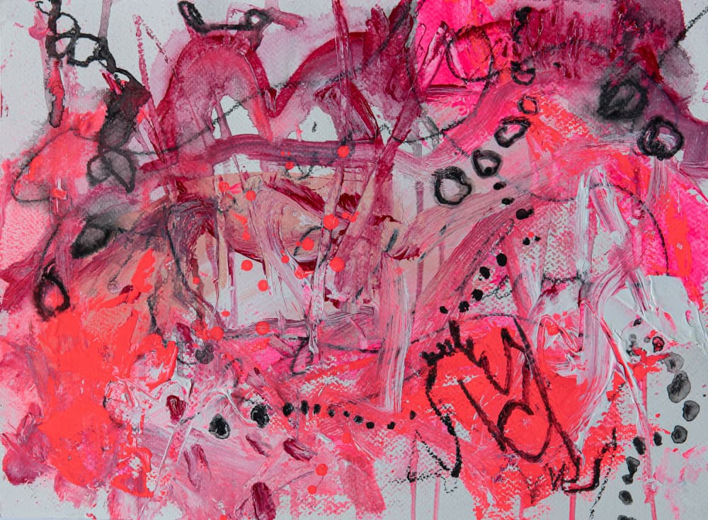 Vibrant Pink Abstract by Deb Chaney — canvas wall art