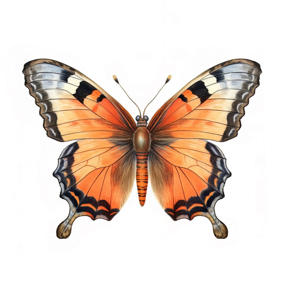 Vibrant Orange Butterfly by Bilge Paksoylu — canvas wall art
