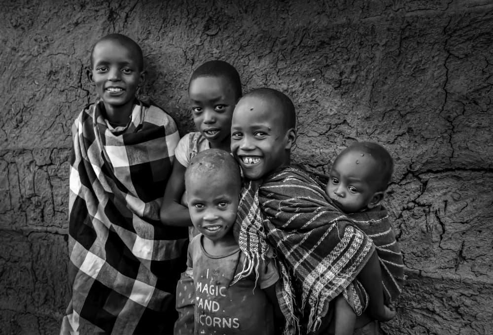 Joyful African Children by Anita Singh — canvas wall art