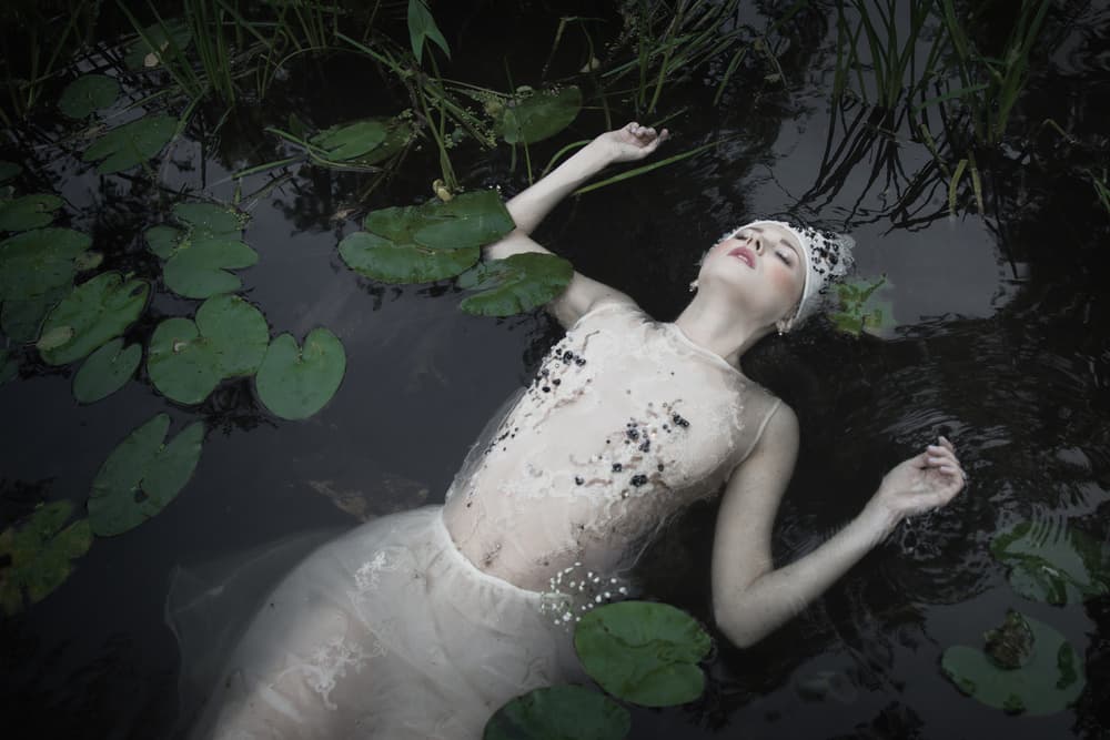 Ethereal Woman Floating by Dorota Gorecka — canvas wall art