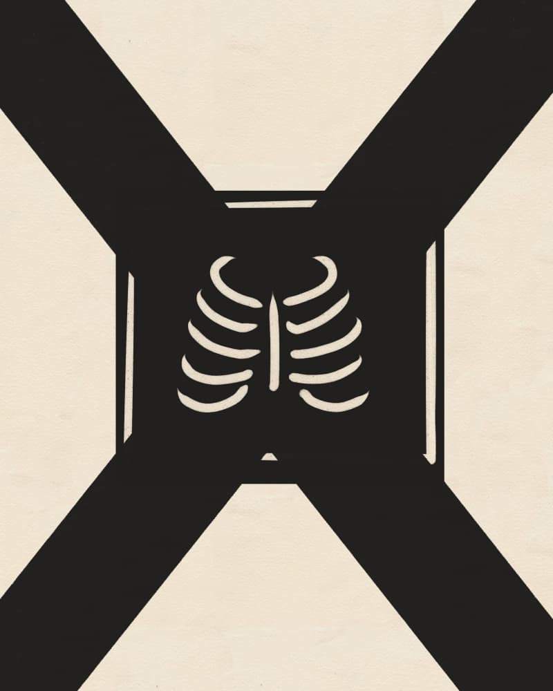 Minimalist Ribcage X by Deepthi s — canvas wall art