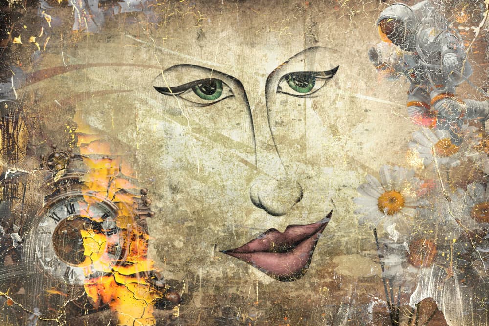 Mysterious Time Face by Rafal Kulik — canvas wall art