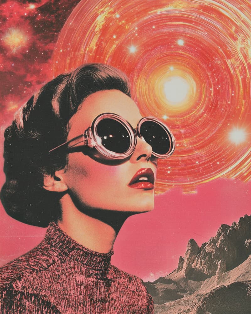 Retro Space Glamour by Samantha Hearn — canvas wall art