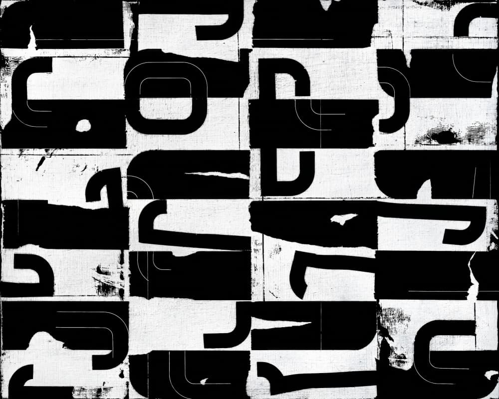 Urban Letter Blocks by Petr Strnad — canvas wall art