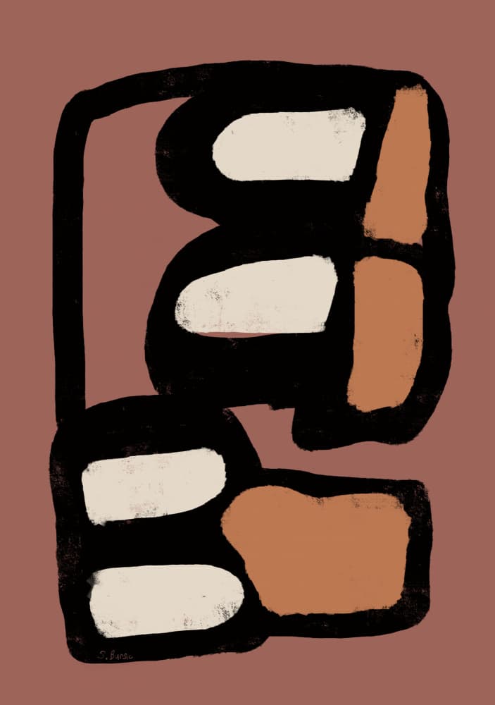 Earthy Block Forms by Sharyn Bursic — canvas wall art