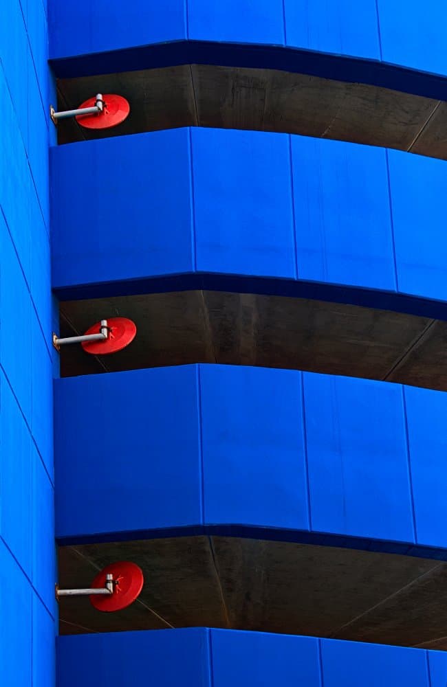 Abstract Blue Architecture by Francesco Del Santo — canvas wall art