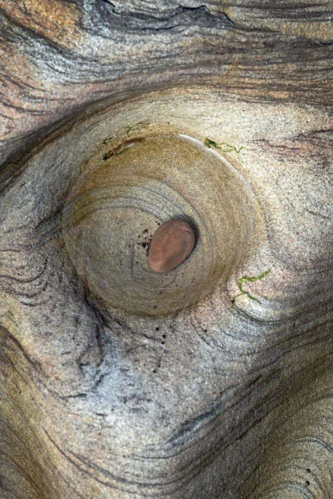 Pebble in Stone Swirl by Linda Wride — canvas wall art