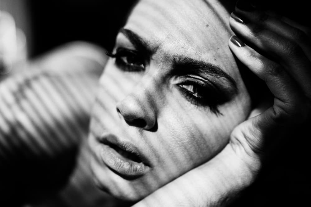 Dramatic Shadowed Gaze by Martin Krystynek MQEP — canvas wall art