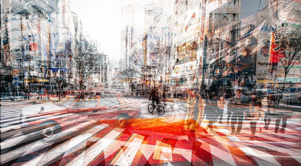 Abstract City Motion by Carmine Chiriacò — canvas wall art