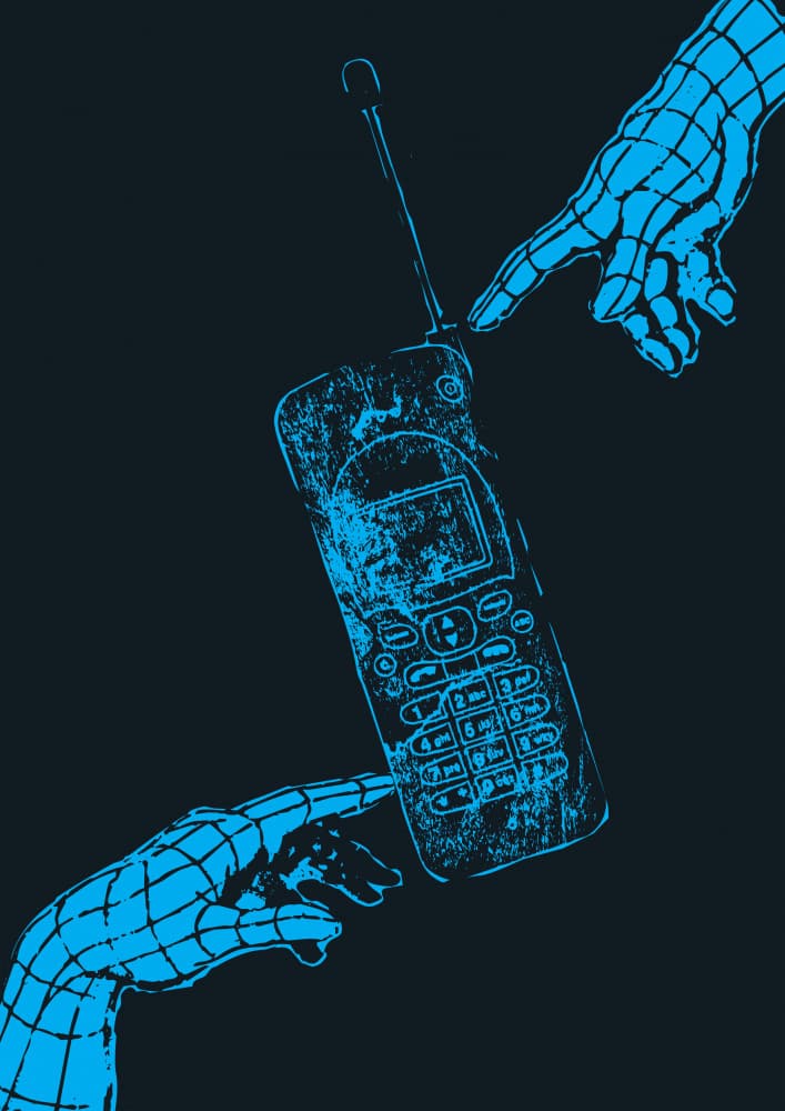 Retro Phone Touch by Carlo Kaminski — canvas wall art