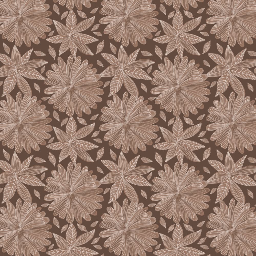 Earthy Floral Pattern by Michele Channell — canvas wall art