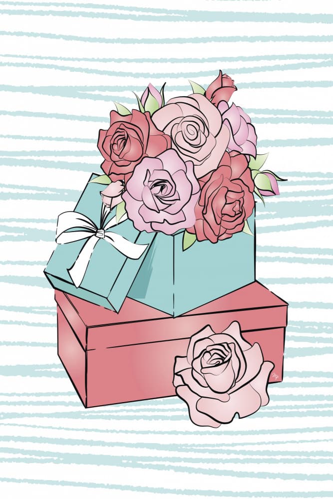 Roses and Gifts by Martina — canvas wall art