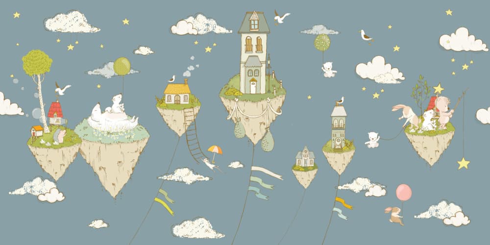 Whimsical Sky Islands by Sue Skellern — canvas wall art