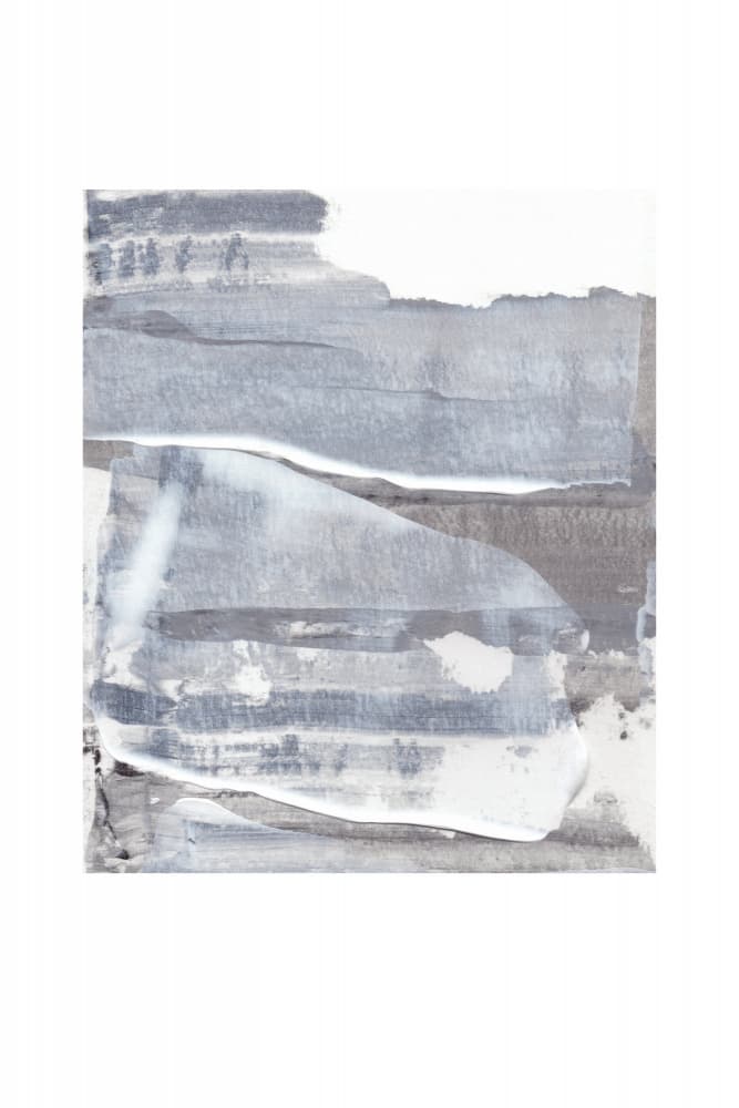 Gray and White Brushstrokes by uplusmestudio — canvas wall art