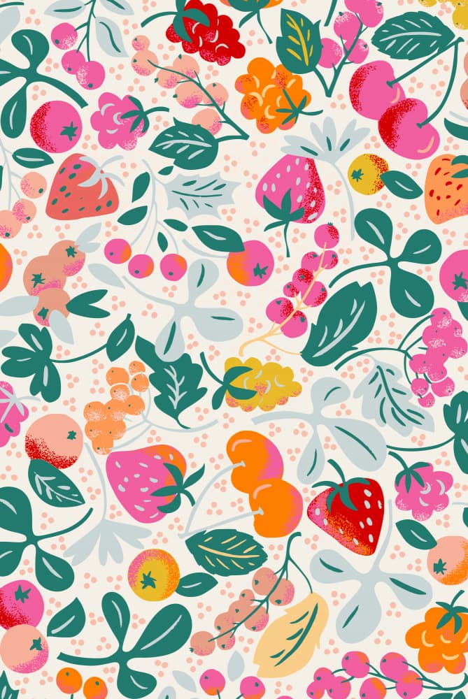 Vibrant Summer Berries by Annick — canvas wall art