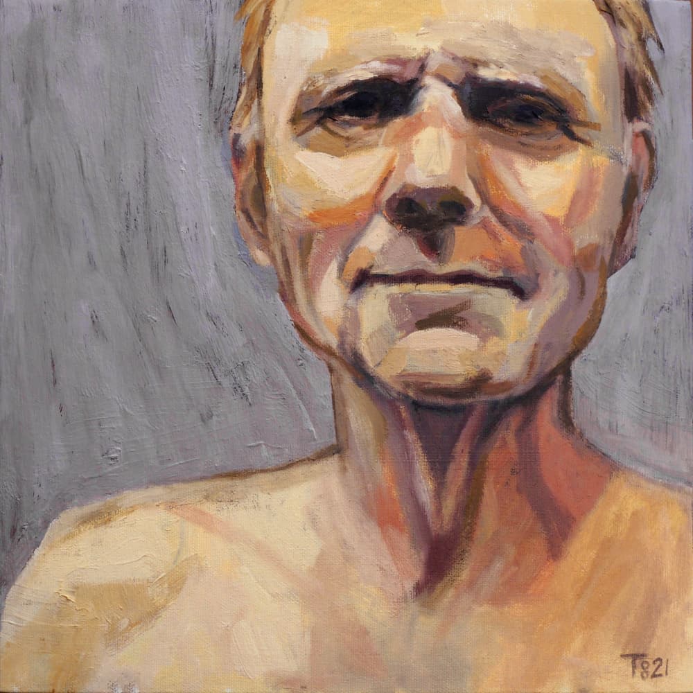 Pensive Man Portrait by Tore Bahnson — canvas wall art