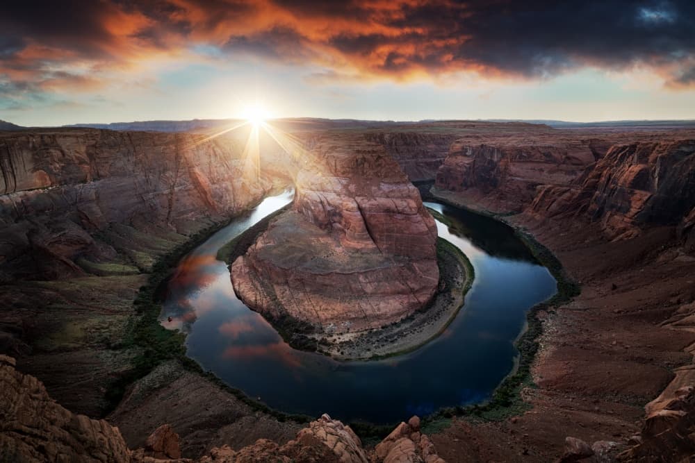 Dramatic Horseshoe Bend Sunset by Juan Pablo de Miguel — canvas wall art