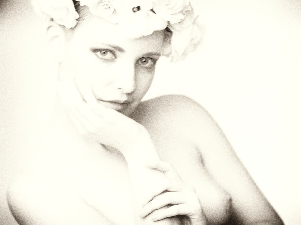 Serene Flower Portrait by DAVID MINSTER — canvas wall art