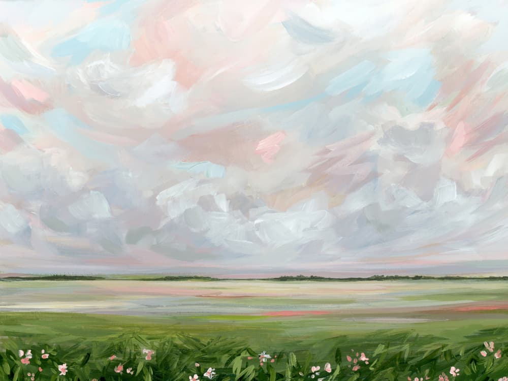 Dreamy Pastel Landscape by Nicole Walsh — canvas wall art