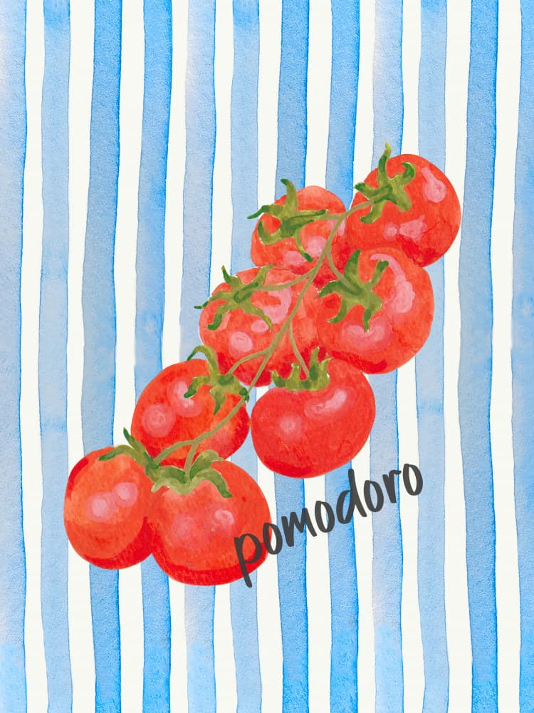 Watercolor Pomodoro Bunch by Jolly and Dash — canvas wall art