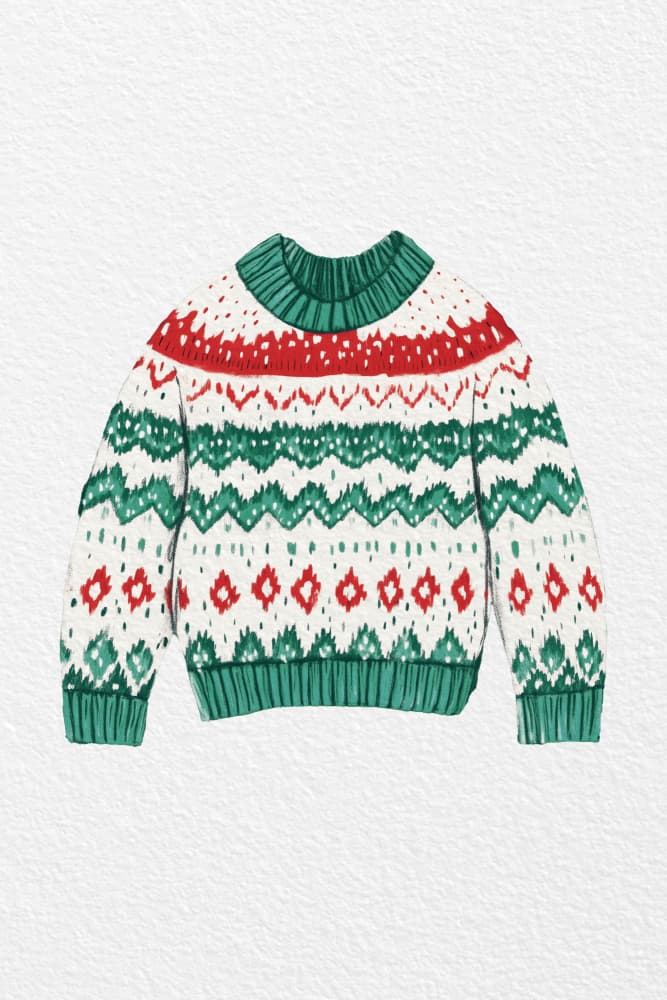Holiday Fair Isle Sweater by Pictufy Studio IV — canvas wall art