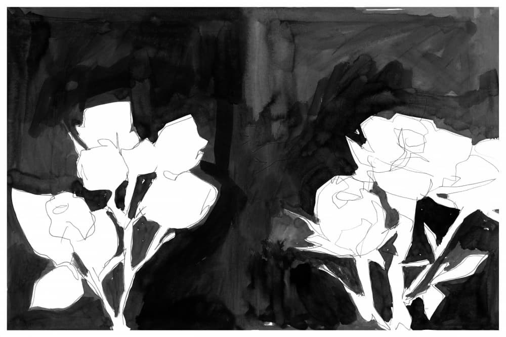 Elegant Night Blooms by cartissi — canvas wall art