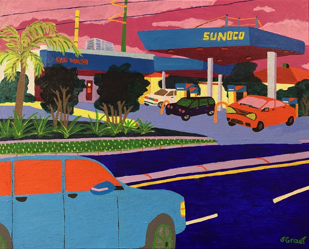 Sunoco Station by Sue Graef — canvas wall art