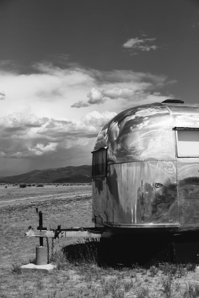 Classic Camper Desert Sky by Bethany Young — canvas wall art