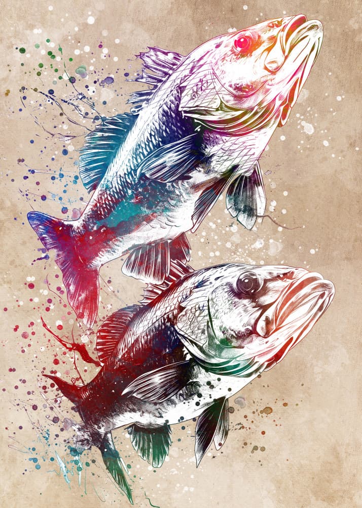 Vibrant Bass Splash by Justyna Jaszke — canvas wall art
