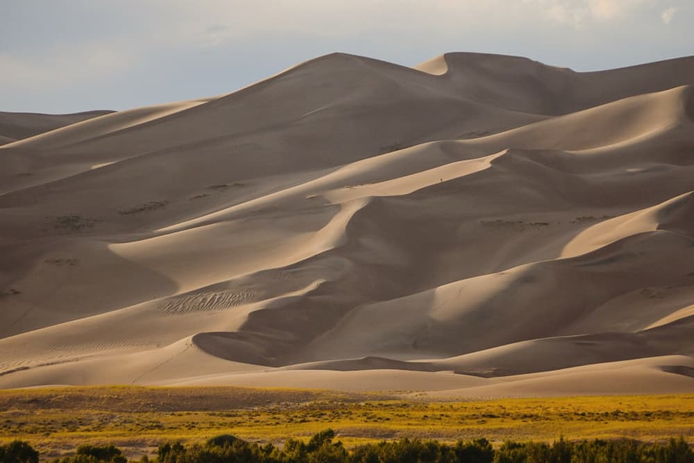 Golden Desert Dunes by Del Mundo Imagery — canvas wall art