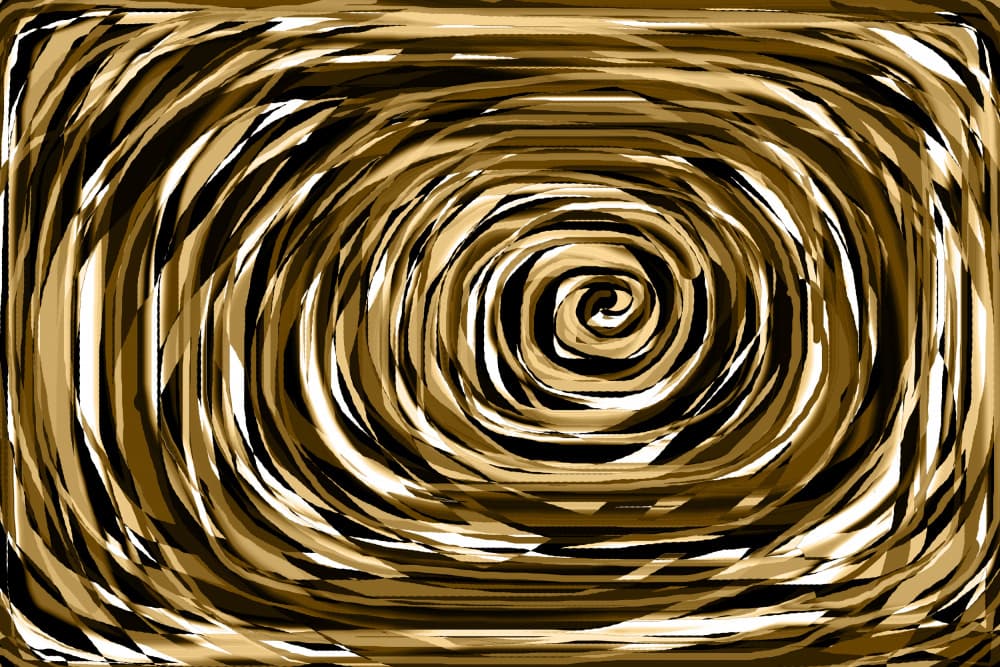 Hypnotic Golden Spiral by Christina Sillen — canvas wall art